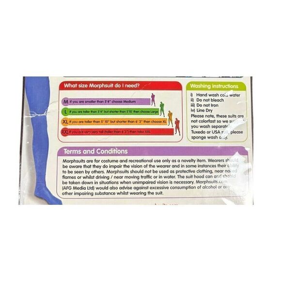 New Morphsuit Costume Size Large Bodysuit Pumpkin Halloween Scary Party Cosplay - Picture 6 of 7